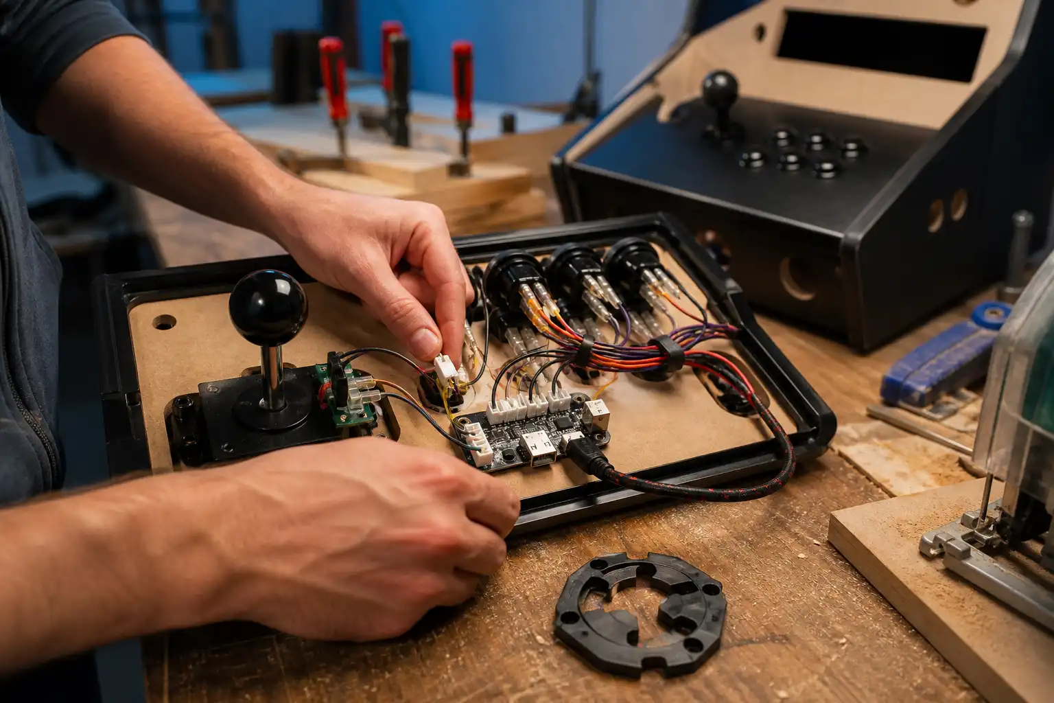 Hall-Effect-Joystick im Arcade-Cabinet nachrüsten: Kompatibilität, Verkabelung und 4-/8-Wege-Setup