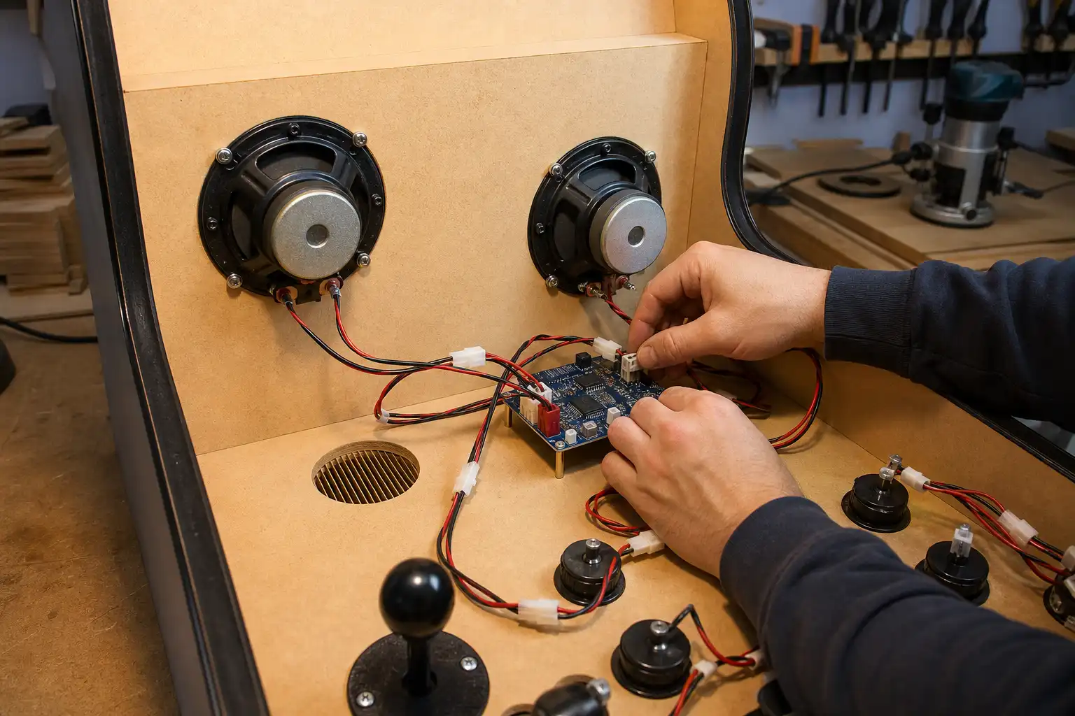 Lautsprecher und Sound im Arcade-Automat